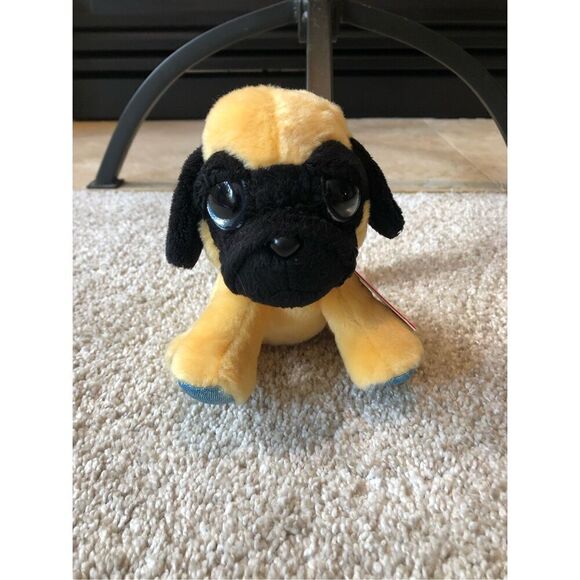 Russ Make Someone Happy Yellow and Black Pug Dog Stuffed Animal NWT - Picture 1 of 11